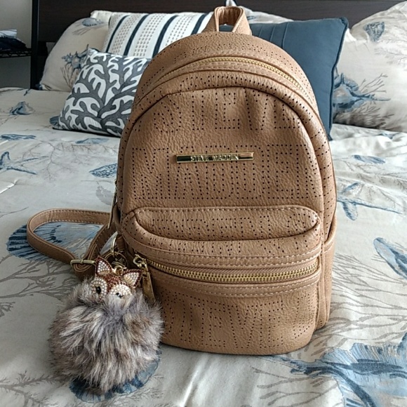 tan mini backpack